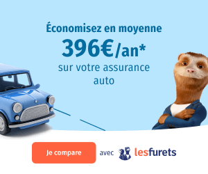 Économisez en moyenne 396 € par an sur votre assurance auto avec LesFurets, économie moyenne constatée sous conditions